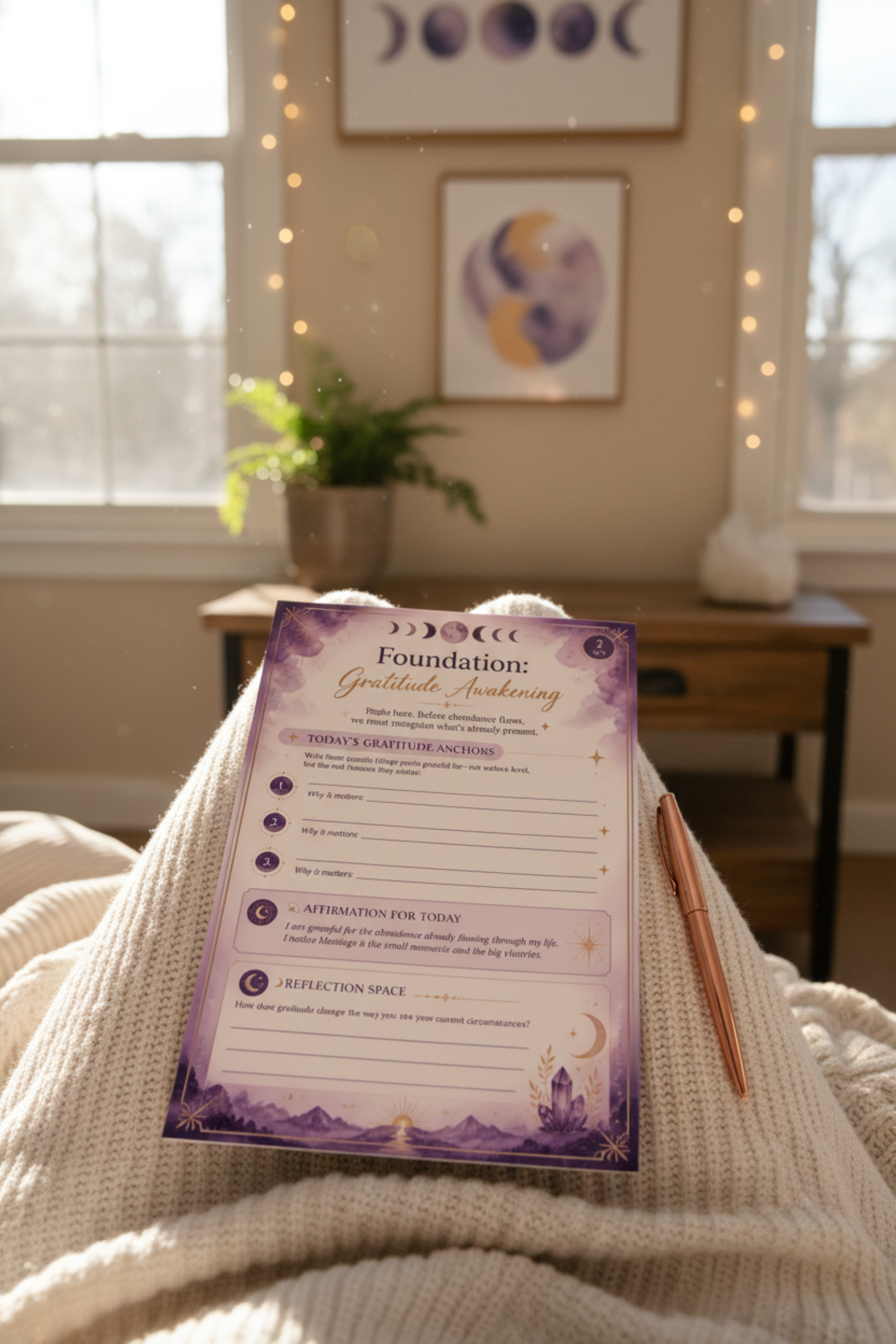 Abundant Soul Affirmations Journal Printable, Gratitude Journal Workbook, Abundance Mindset Planner, Self Care Journal, Digital Download