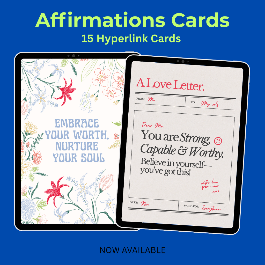 DIY Affirmation Card Templates PDF PNG | Blank Quote Cards | Write Your Own Message | Vision Board Cutouts | Printable Flashcards | Notes | Instant Download