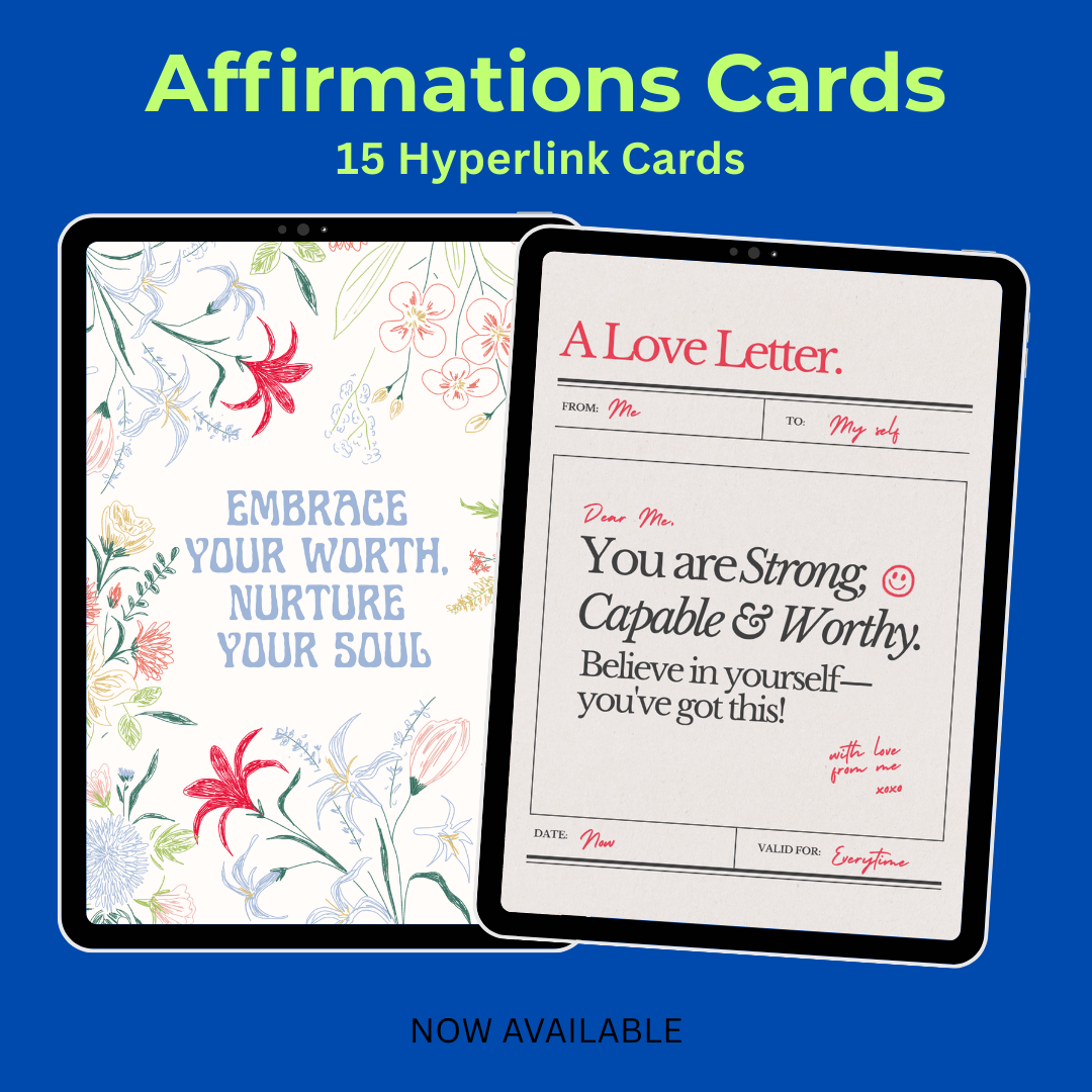 DIY Affirmation Card Templates PDF PNG | Blank Quote Cards | Write Your Own Message | Vision Board Cutouts | Printable Flashcards | Notes | Instant Download