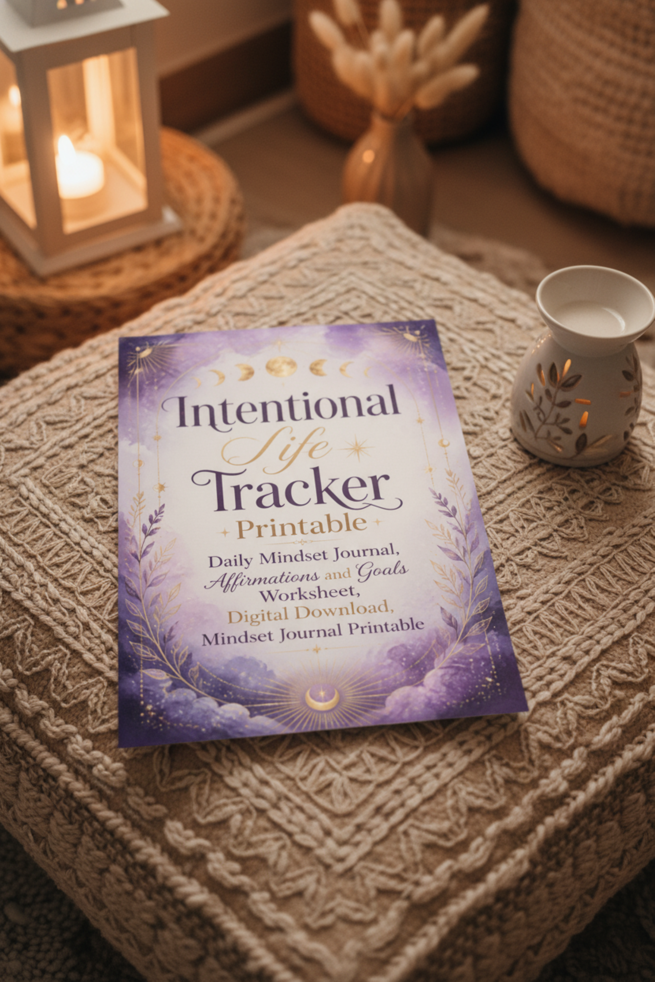 Intentional Life Tracker Printable, Daily Mindset Journal, Goal Setting Worksheet, Gratitude Planner, Digital Download
