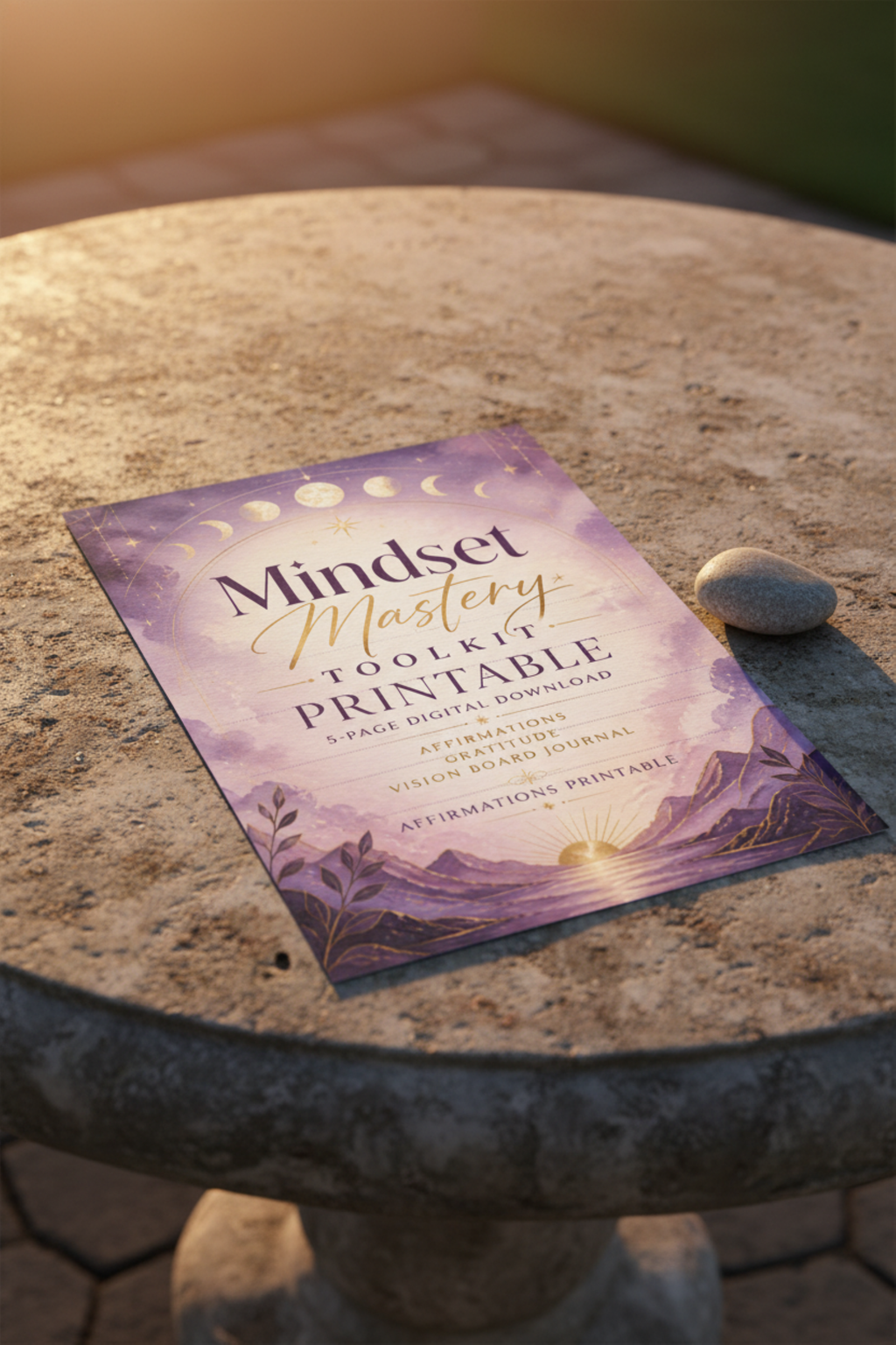Mindset Mastery Toolkit Printable, Affirmations Journal, Gratitude and Vision Board Planner, Personal Growth Workbook