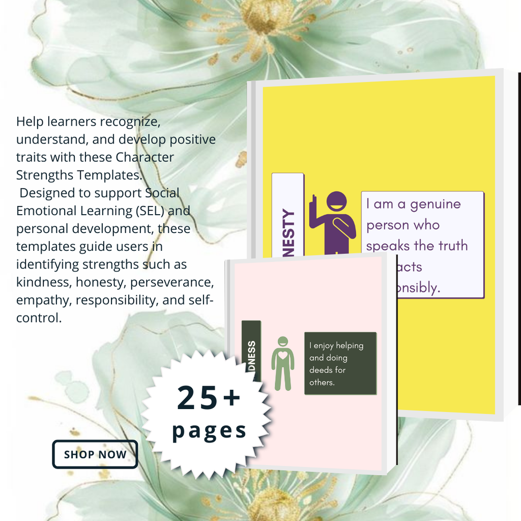 Character Strengths Worksheet PDF PNG | Core Values Assessment | Personality Profile Template | Coaching Tool | Signature Strengths | Self Discovery | Instant Download