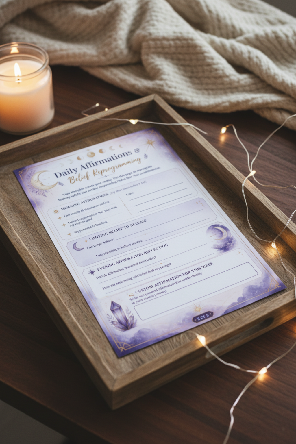 Mindset Mastery Toolkit Printable, Affirmations Journal, Gratitude and Vision Board Planner, Personal Growth Workbook