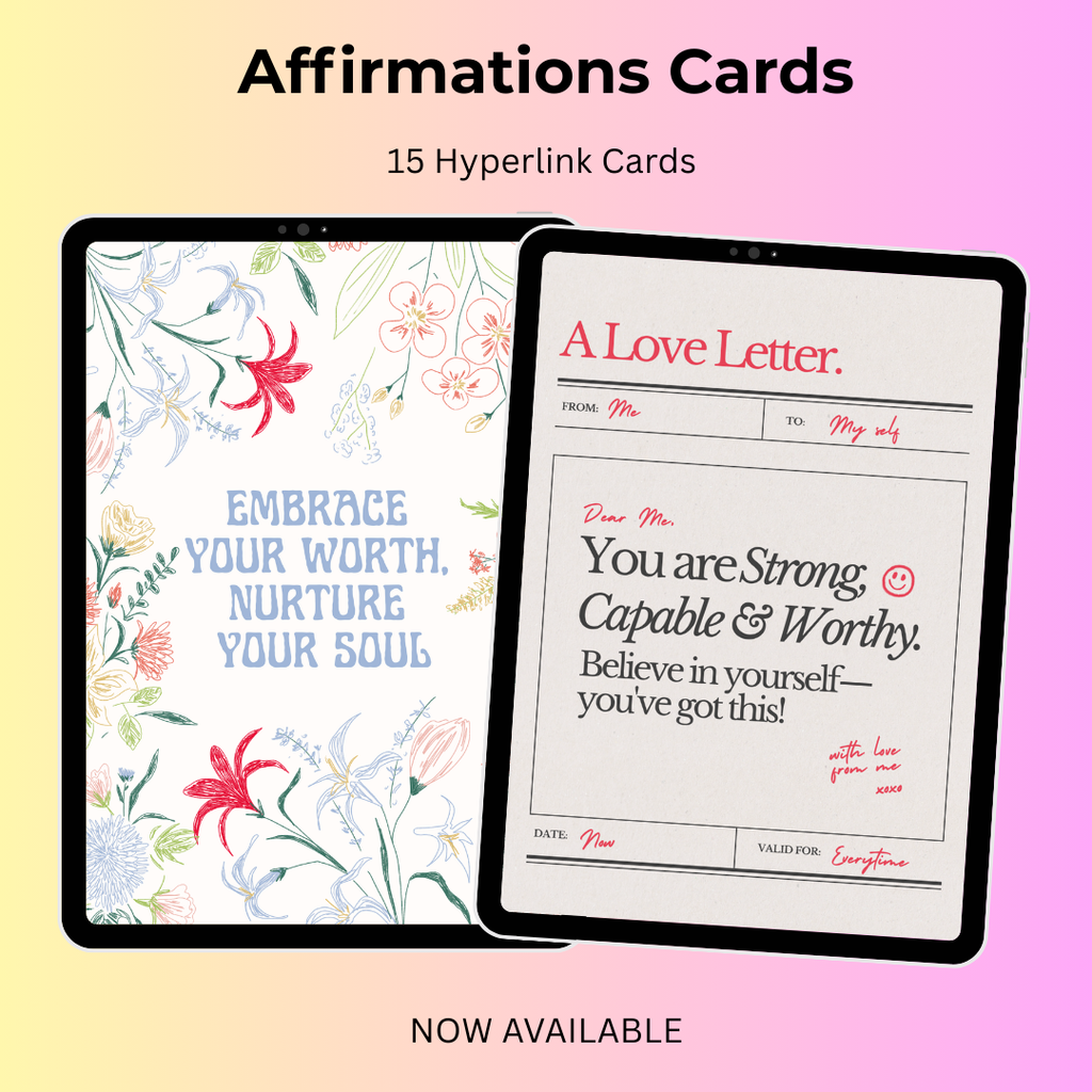DIY Affirmation Card Templates PDF PNG | Blank Quote Cards | Write Your Own Message | Vision Board Cutouts | Printable Flashcards | Notes | Instant Download