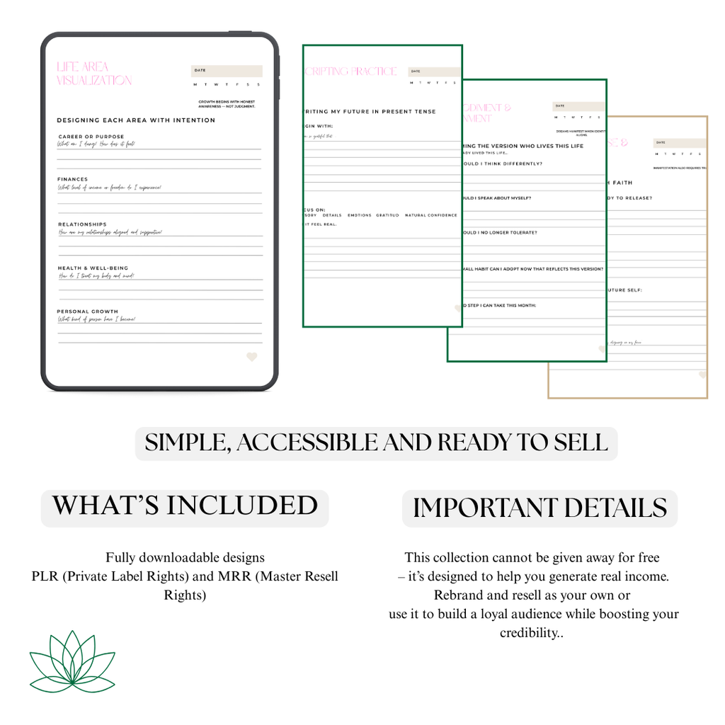 2026 Dream Life Visualization Planner | PDF PNG | Manifestation Roadmap | Future Self Audit System | Life Architecture Kit | Intentional Living | Digital Download Bundle