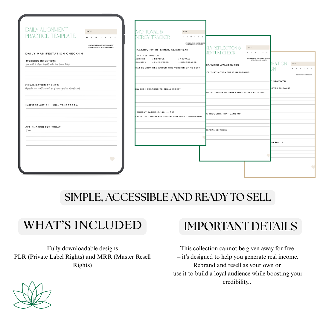 2026 30-Day Manifestation Challenge Planner | PDF PNG | Abundance Roadmap | Subconscious Audit | Mindset Shift System | Digital Download Bundle