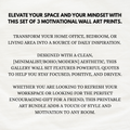 Set of 3 Motivational Wall Art Prints PDF PNG | Minimalist Office Decor | Success Mindset Triptych | Typography Gallery Wall | Gym Poster Bundle | Instant Download