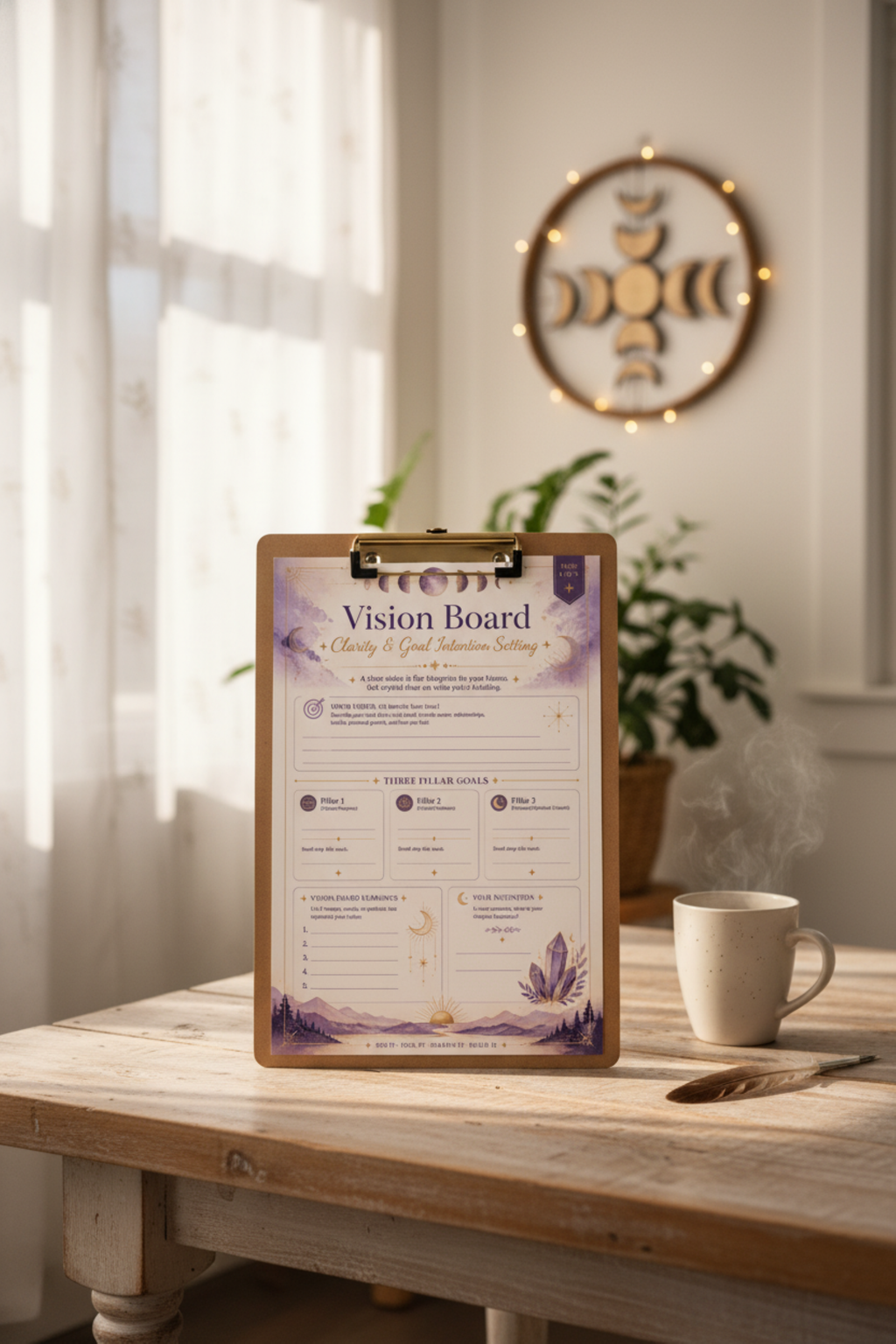Mindset Mastery Toolkit Printable, Affirmations Journal, Gratitude and Vision Board Planner, Personal Growth Workbook