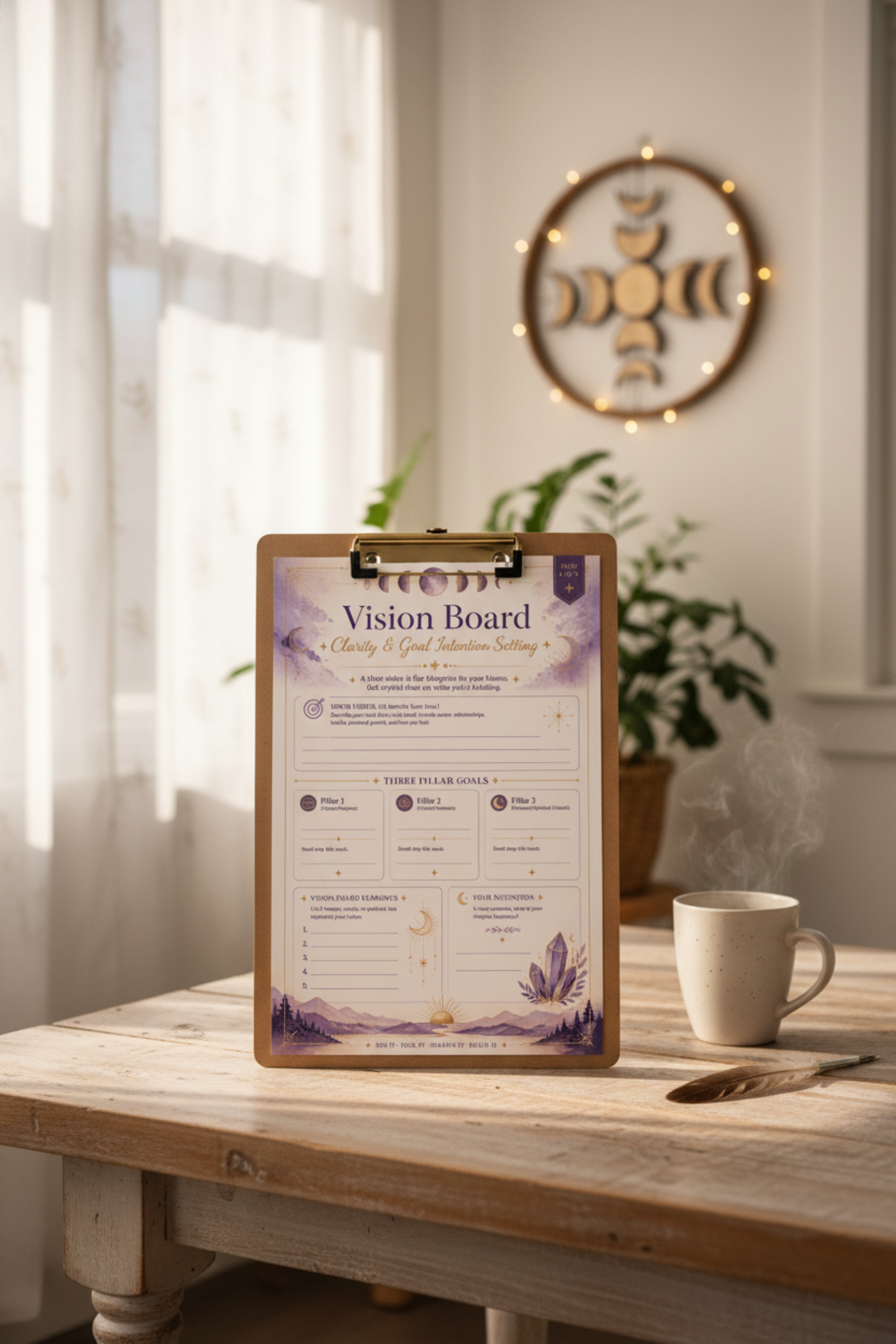 Mindset Mastery Toolkit Printable, Affirmations Journal, Gratitude and Vision Board Planner, Personal Growth Workbook