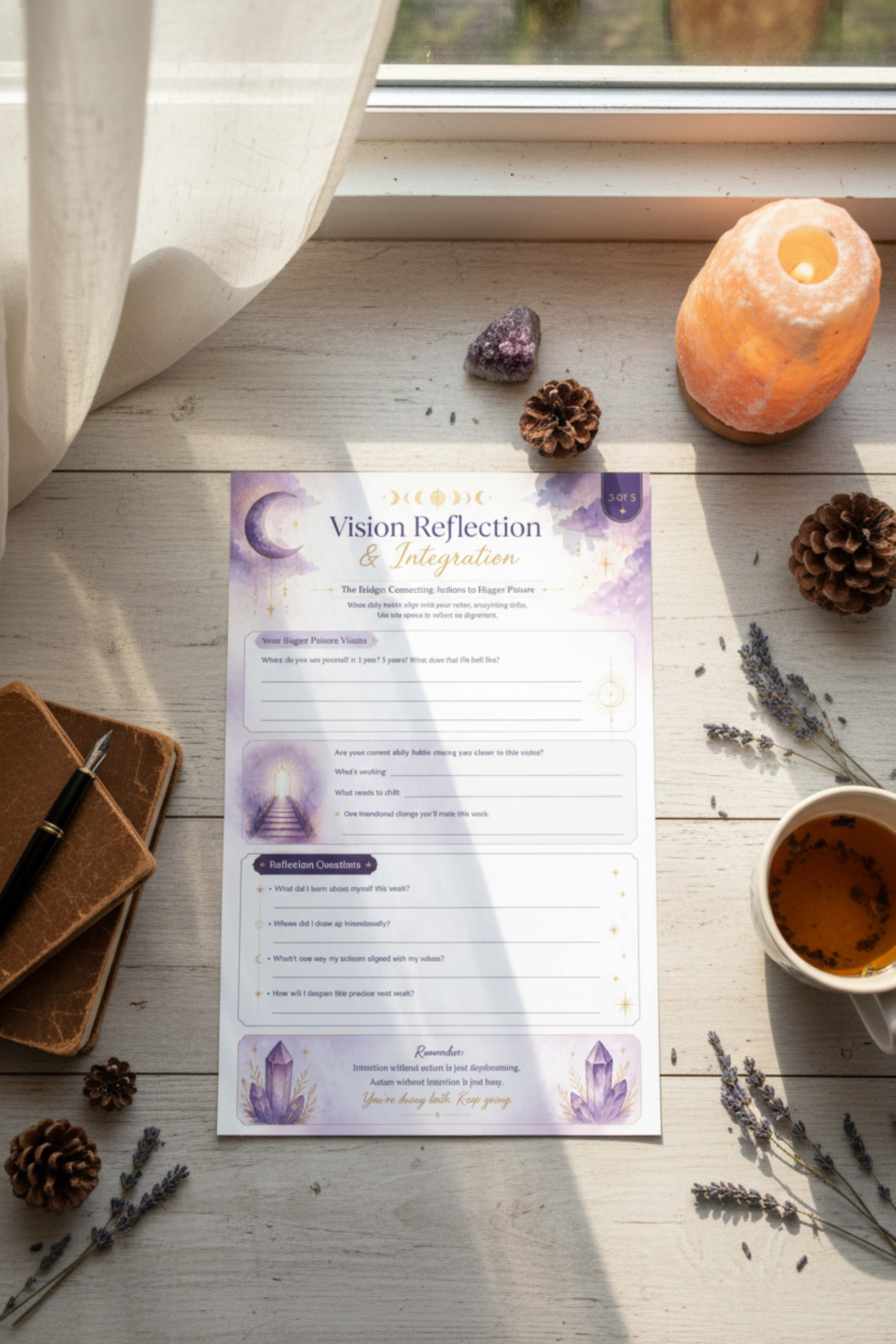 Intentional Life Tracker Printable, Daily Mindset Journal, Goal Setting Worksheet, Gratitude Planner, Digital Download