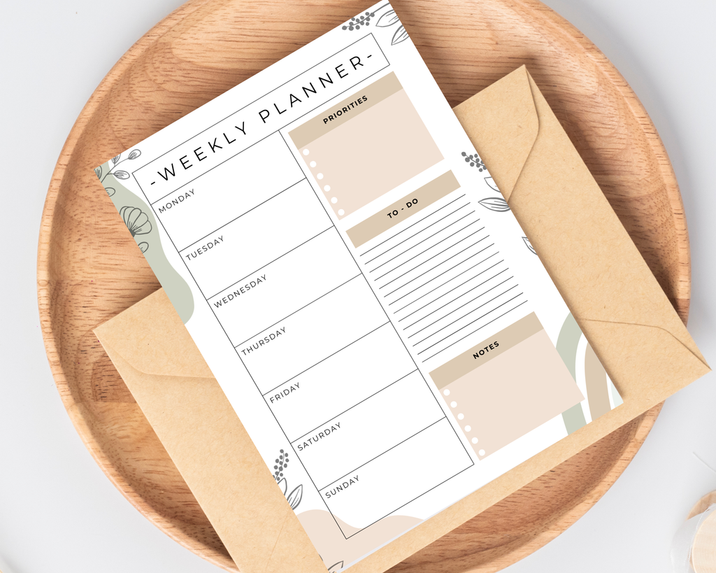 5 Printable Weekly Planner Bundle PDF PNG | Vertical & Horizontal Layouts | Time Blocking Template | To Do List Agenda | Desk Schedule | Instant Download