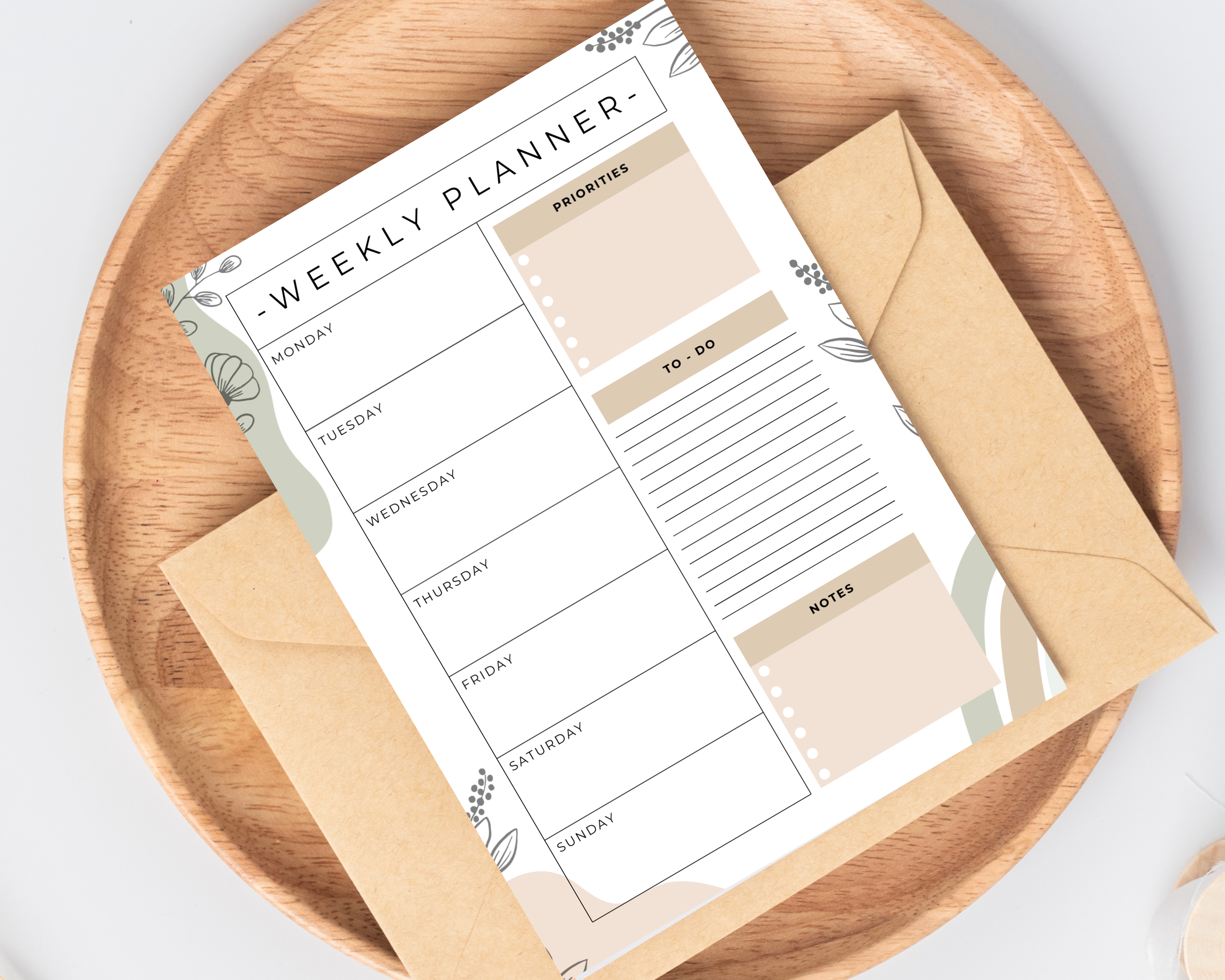 5 Printable Weekly Planner Bundle PDF PNG | Vertical & Horizontal Layouts | Time Blocking Template | To Do List Agenda | Desk Schedule | Instant Download