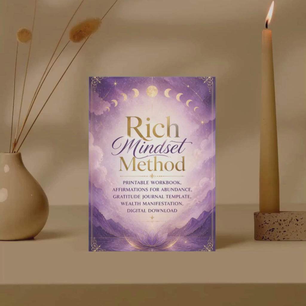 Rich Mindset Method Workbook Printable | Abundance Journal | Wealth Affirmations | Gratitude Journal | Manifestation Workbook | Mindset Planner | Digital Download