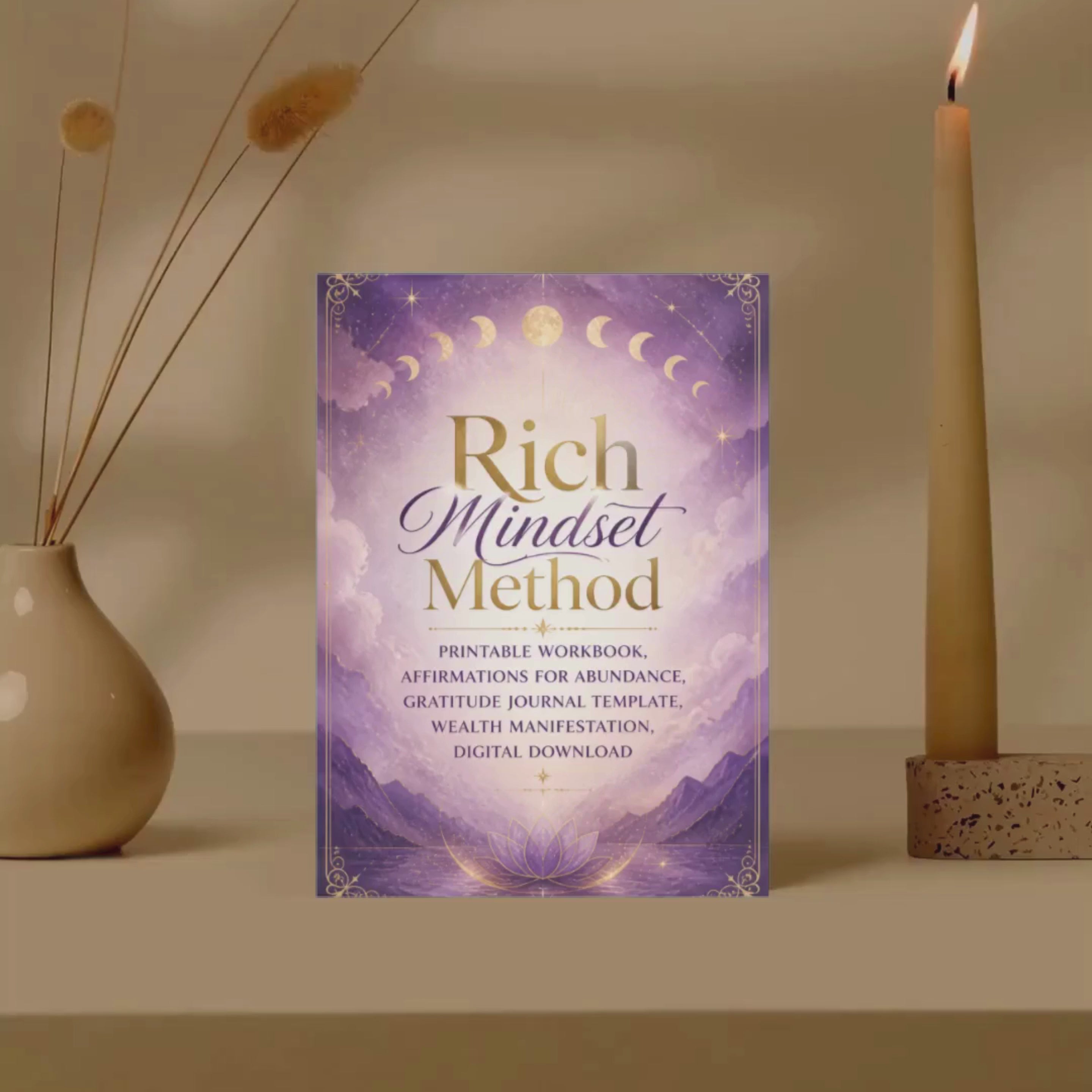 Rich Mindset Method Workbook Printable | Abundance Journal | Wealth Affirmations | Gratitude Journal | Manifestation Workbook | Mindset Planner | Digital Download