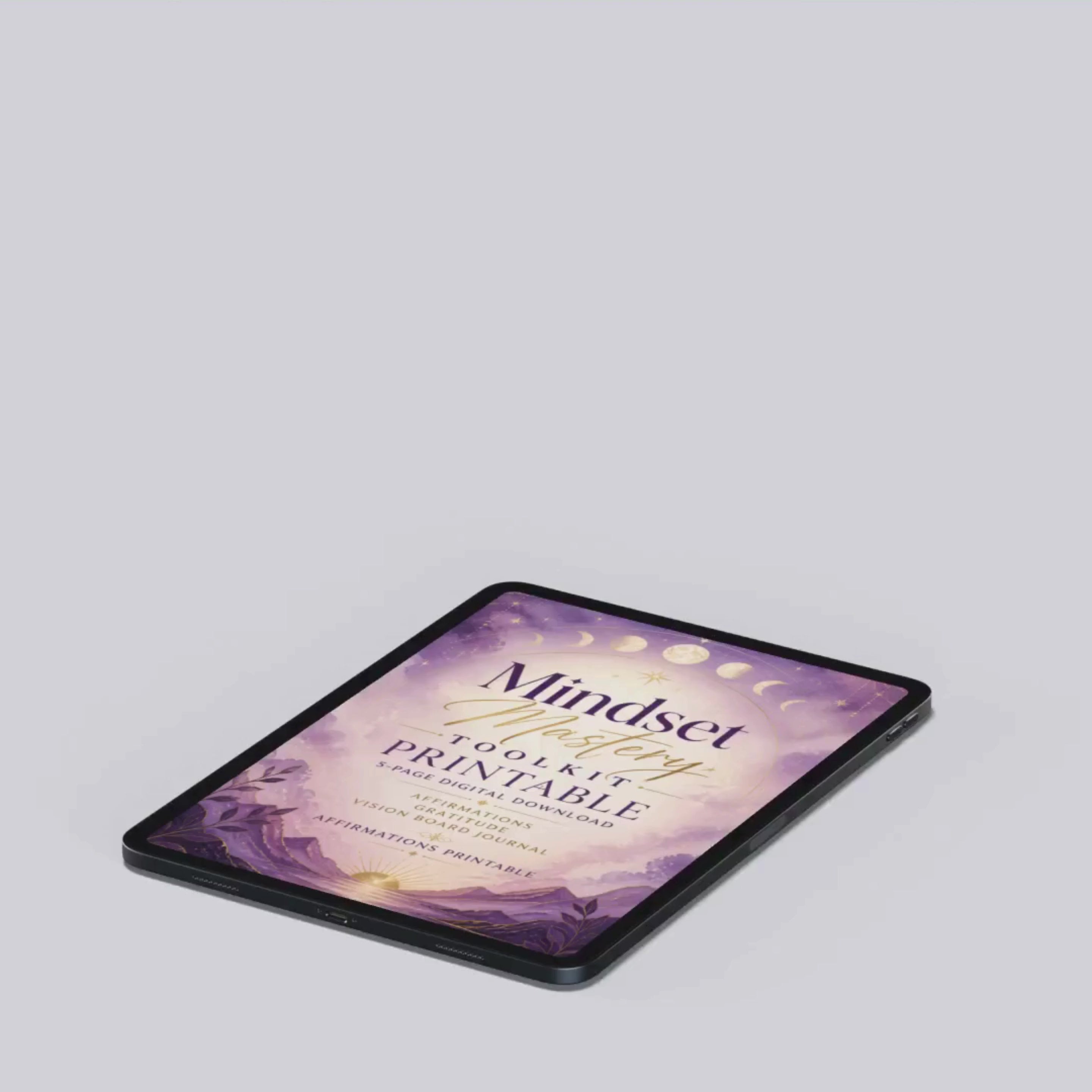 Mindset Mastery Toolkit Printable, Affirmations Journal, Gratitude and Vision Board Planner, Personal Growth Workbook
