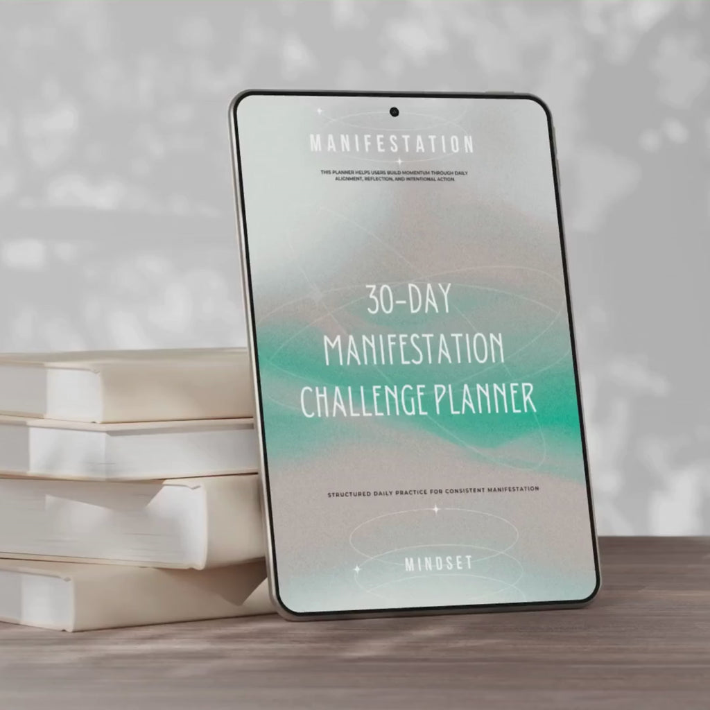 2026 30-Day Manifestation Challenge Planner | PDF PNG | Abundance Roadmap | Subconscious Audit | Mindset Shift System | Digital Download Bundle
